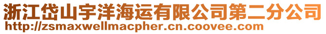 浙江岱山宇洋海運(yùn)有限公司第二分公司