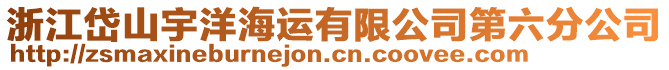 浙江岱山宇洋海運有限公司第六分公司