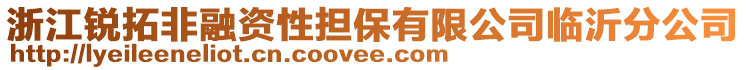 浙江銳拓非融資性擔保有限公司臨沂分公司