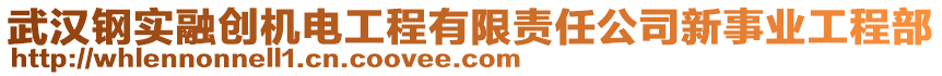 武漢鋼實(shí)融創(chuàng)機(jī)電工程有限責(zé)任公司新事業(yè)工程部