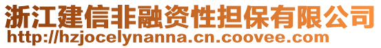 浙江建信非融資性擔保有限公司