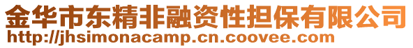 金華市東精非融資性擔(dān)保有限公司