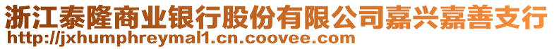 浙江泰隆商業(yè)銀行股份有限公司嘉興嘉善支行