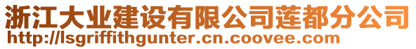 浙江大業(yè)建設有限公司蓮都分公司