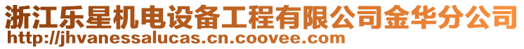 浙江樂(lè)星機(jī)電設(shè)備工程有限公司金華分公司