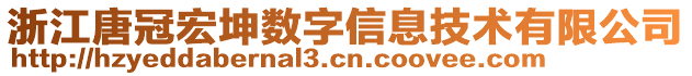 浙江唐冠宏坤數(shù)字信息技術(shù)有限公司