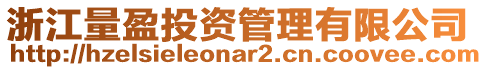 浙江量盈投資管理有限公司