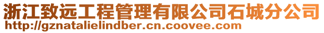 浙江致遠(yuǎn)工程管理有限公司石城分公司