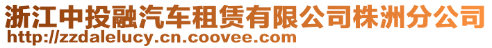 浙江中投融汽車租賃有限公司株洲分公司