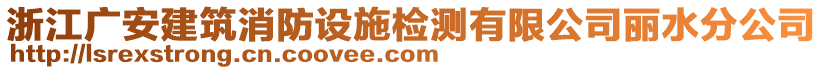 浙江廣安建筑消防設施檢測有限公司麗水分公司