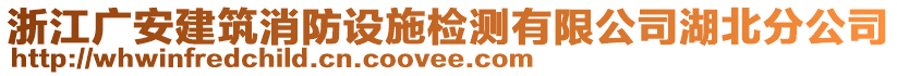 浙江廣安建筑消防設(shè)施檢測(cè)有限公司湖北分公司