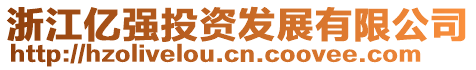 浙江億強(qiáng)投資發(fā)展有限公司