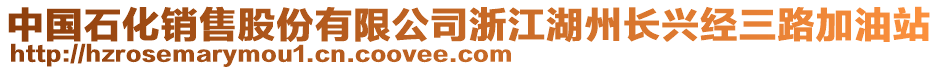 中國石化銷售股份有限公司浙江湖州長興經(jīng)三路加油站