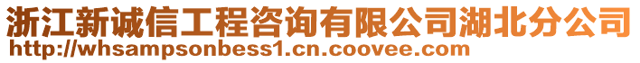 浙江新誠(chéng)信工程咨詢有限公司湖北分公司