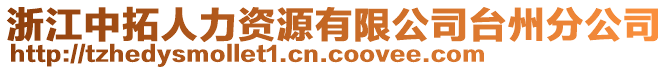 浙江中拓人力資源有限公司臺州分公司