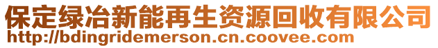 保定綠冶新能再生資源回收有限公司