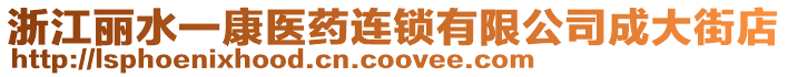 浙江麗水一康醫(yī)藥連鎖有限公司成大街店