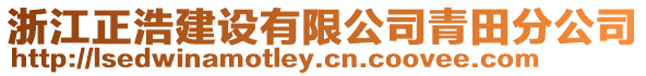 浙江正浩建設(shè)有限公司青田分公司
