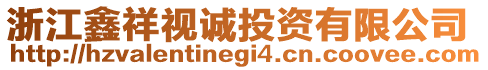 浙江鑫祥視誠投資有限公司