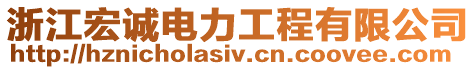 浙江宏誠(chéng)電力工程有限公司