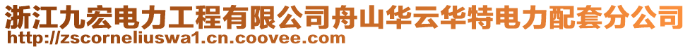 浙江九宏電力工程有限公司舟山華云華特電力配套分公司