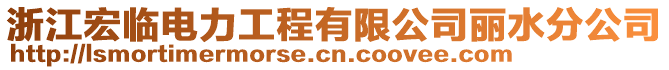 浙江宏臨電力工程有限公司麗水分公司