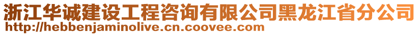 浙江華誠建設(shè)工程咨詢有限公司黑龍江省分公司