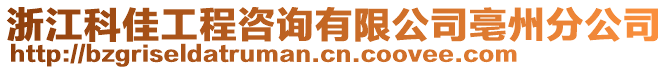 浙江科佳工程咨詢有限公司亳州分公司