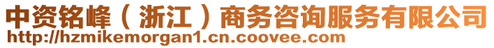 中資銘峰（浙江）商務(wù)咨詢(xún)服務(wù)有限公司