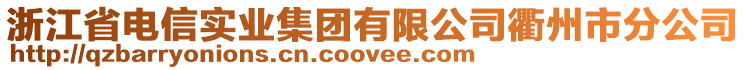 浙江省電信實業(yè)集團有限公司衢州市分公司