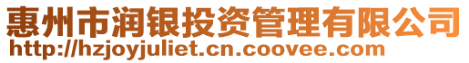 惠州市潤銀投資管理有限公司