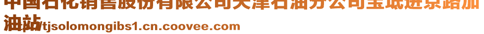 中國石化銷售股份有限公司天津石油分公司寶坻進(jìn)京路加
油站