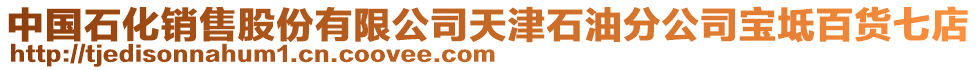 中國(guó)石化銷售股份有限公司天津石油分公司寶坻百貨七店