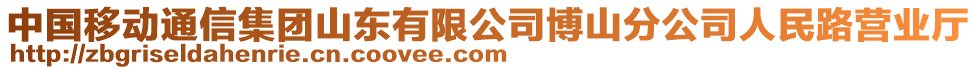 中國移動通信集團(tuán)山東有限公司博山分公司人民路營業(yè)廳