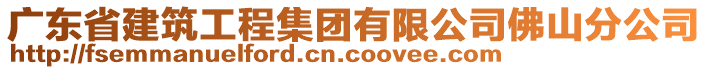 廣東省建筑工程集團(tuán)有限公司佛山分公司