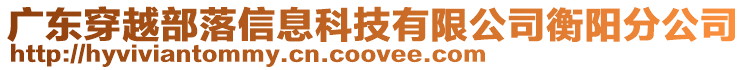 廣東穿越部落信息科技有限公司衡陽分公司