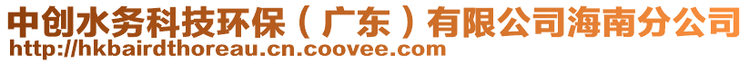 中創(chuàng)水務科技環(huán)保（廣東）有限公司海南分公司