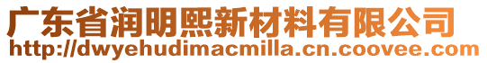 廣東省潤(rùn)明熙新材料有限公司