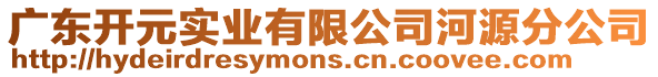 廣東開元實(shí)業(yè)有限公司河源分公司