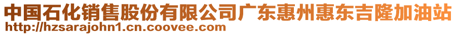 中國(guó)石化銷(xiāo)售股份有限公司廣東惠州惠東吉隆加油站