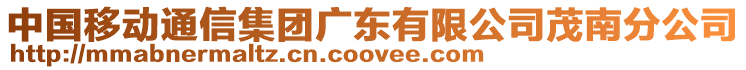 中國移動通信集團廣東有限公司茂南分公司