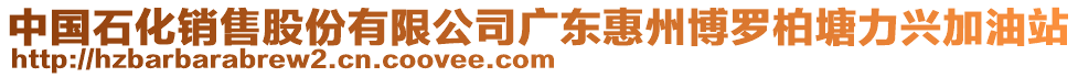 中國石化銷售股份有限公司廣東惠州博羅柏塘力興加油站