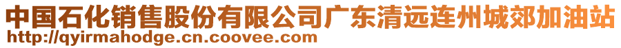 中國石化銷售股份有限公司廣東清遠連州城郊加油站