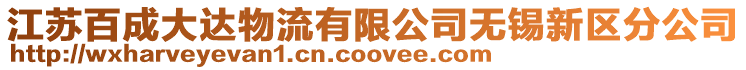 江蘇百成大達物流有限公司無錫新區分公司
