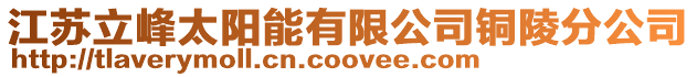 江蘇立峰太陽(yáng)能有限公司銅陵分公司