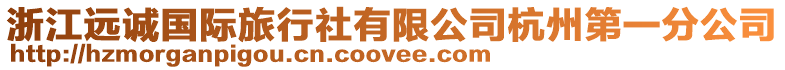 浙江遠(yuǎn)誠(chéng)國(guó)際旅行社有限公司杭州第一分公司