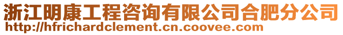 浙江明康工程咨詢有限公司合肥分公司