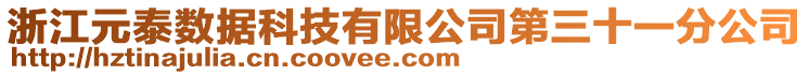 浙江元泰數(shù)據(jù)科技有限公司第三十一分公司