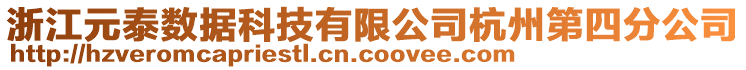 浙江元泰數(shù)據(jù)科技有限公司杭州第四分公司