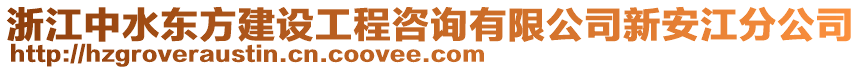 浙江中水东方建设工程咨询有限公司新安江分公司